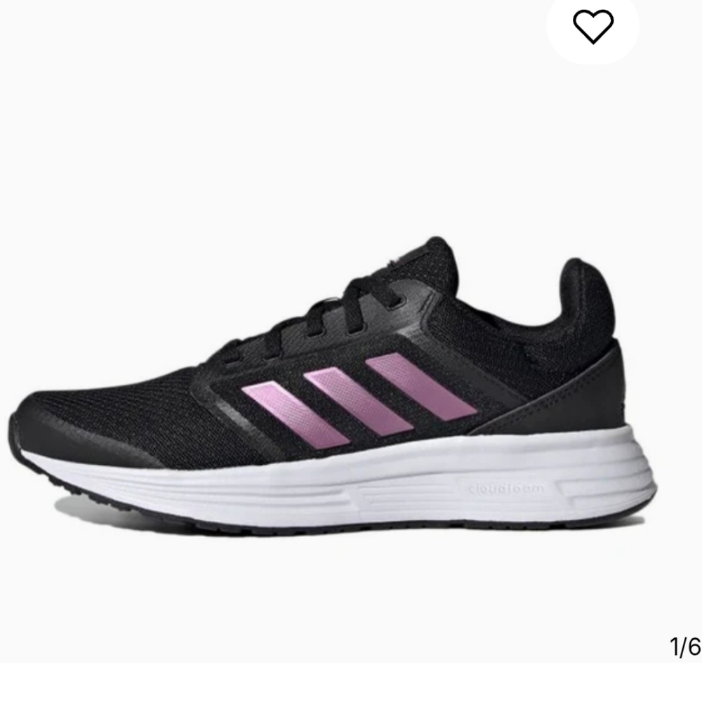 Adidas Galaxy 5 Running Shoes Black Cherry Metallic EUC Size 9